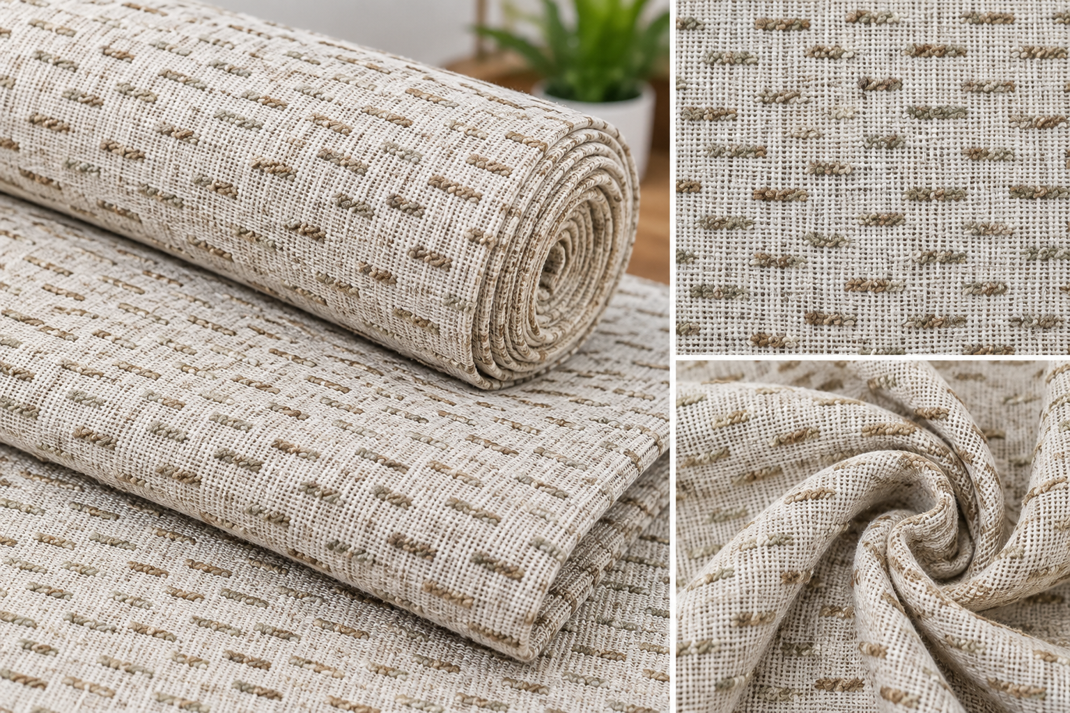 Fabric of Cotton, Linen and Viscose